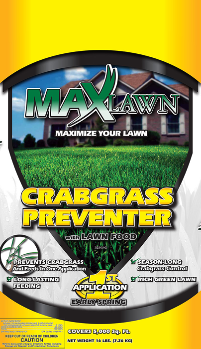 MaxLawn 22-0-4 Crabgrass Preventer 16 lb Bag - 120 per Pallet