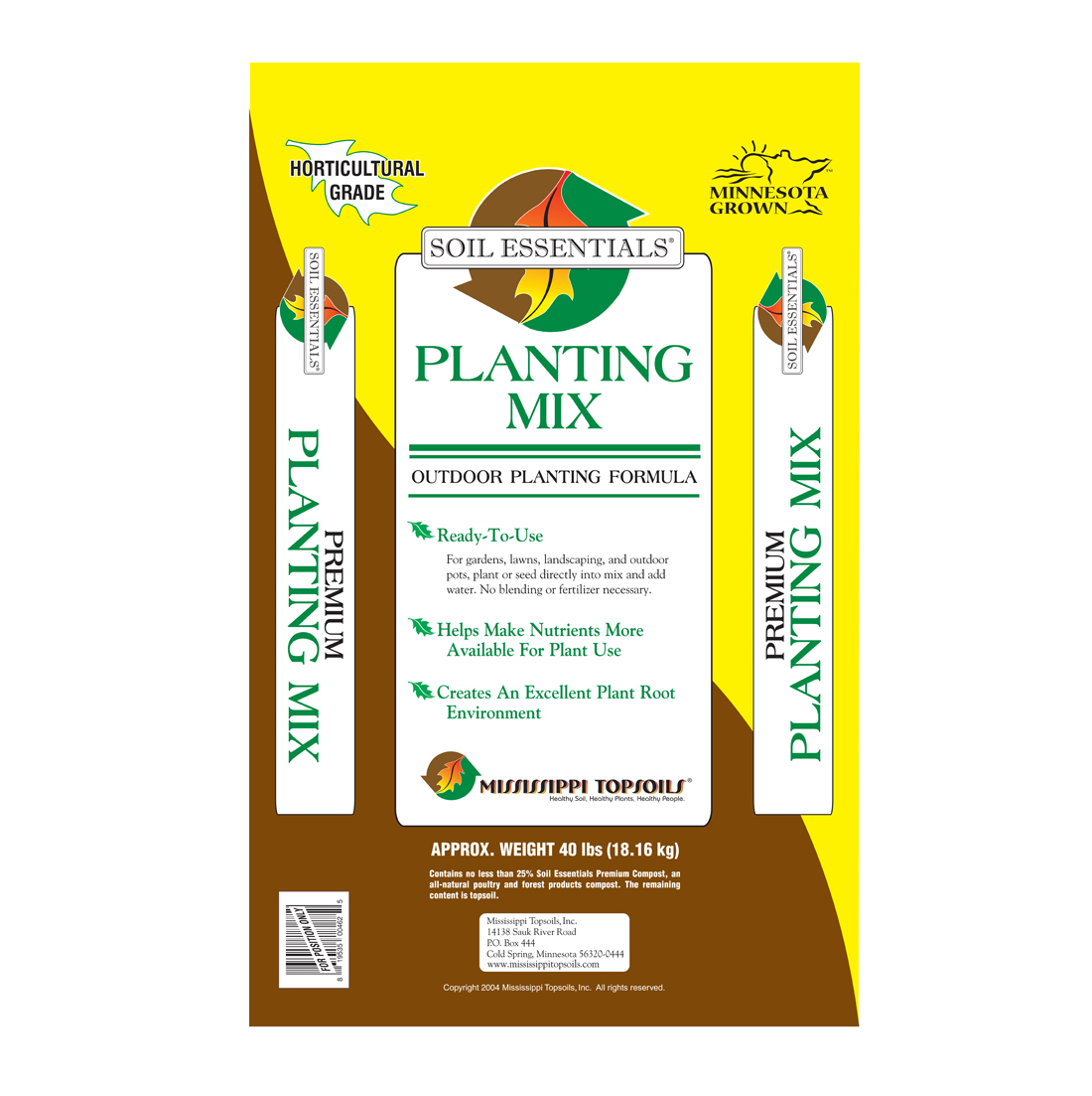 Soil Essentials Planting Mix 40 lb Bag - 60 per pallet