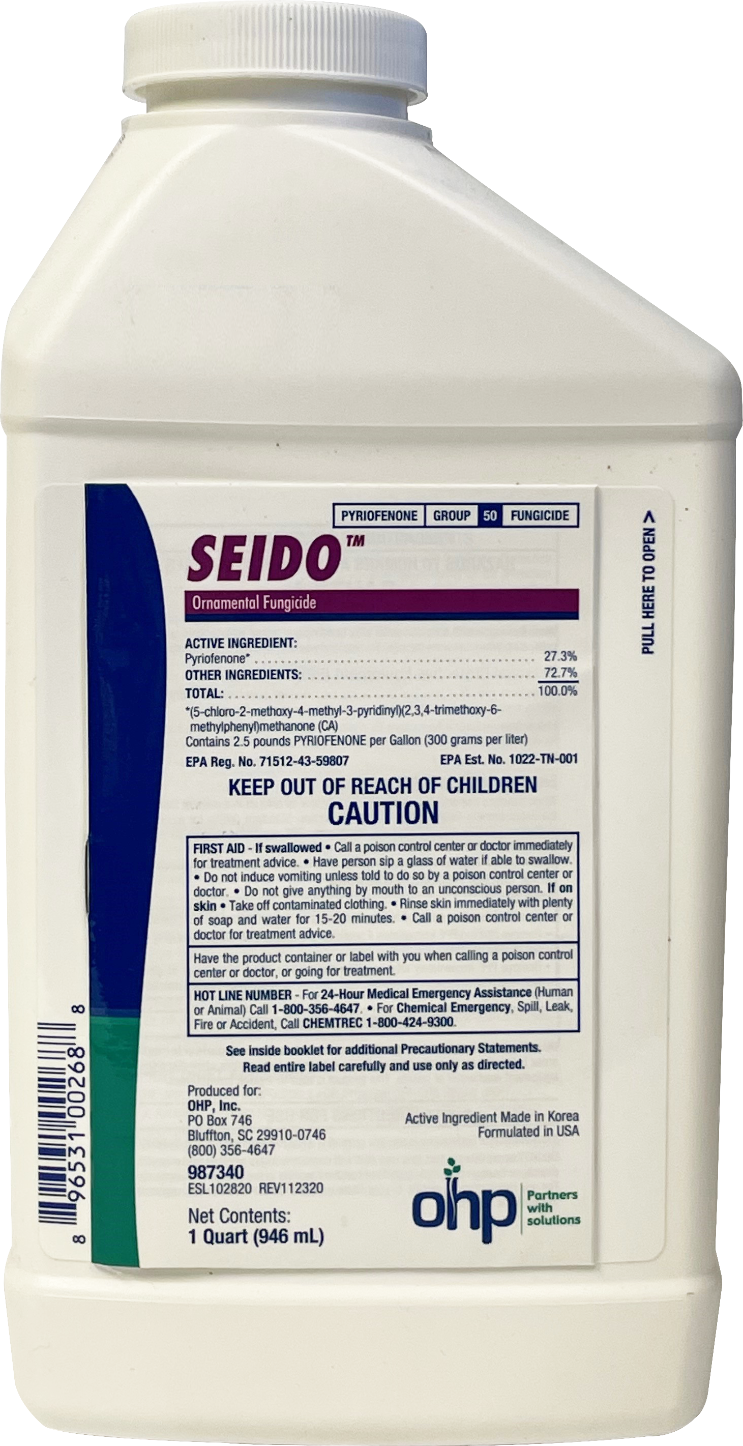Seido™ Fungicide 1 Qt Bottle - 4 per case
