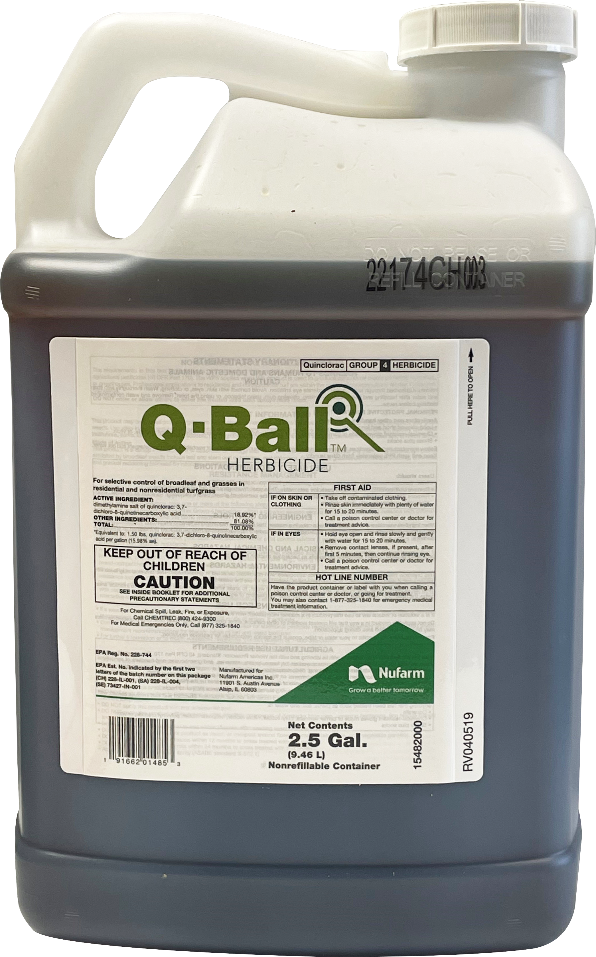 Q-Ball™ Herbicide 2.5 Gallon Jug – 2 per case