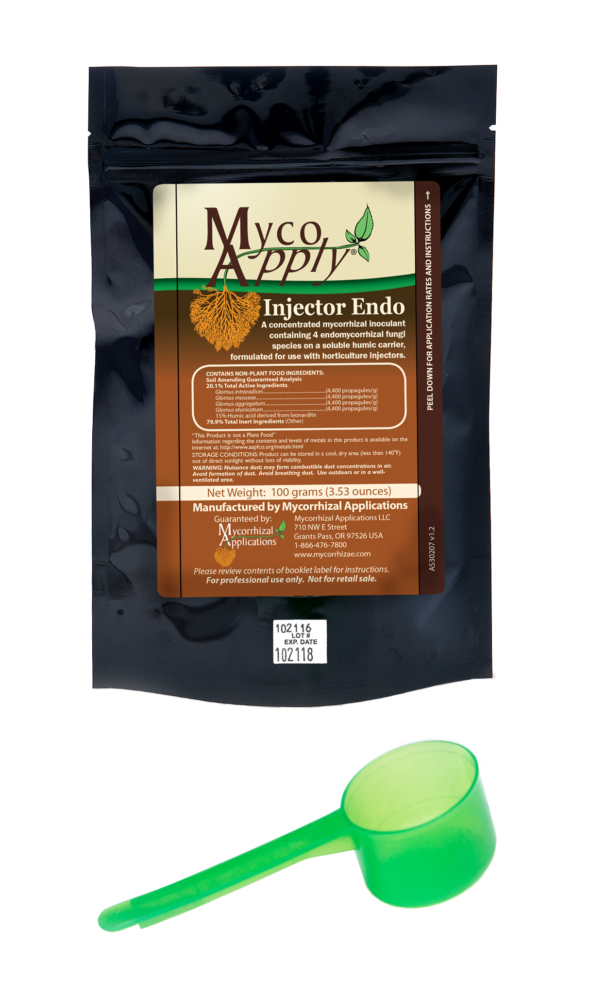 MycoApply Injector Endo Organic 100g Bag - 10 per case