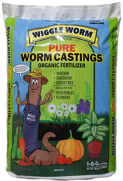 Wiggle Worm Worm Castings 30 lb Bag - 75 per pallet