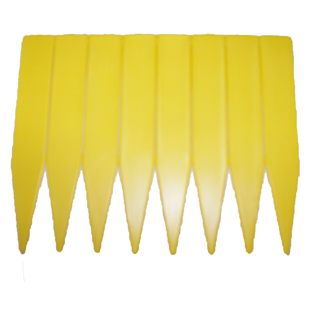 Plastic Label Inj Molded Yellow 5" x 5/8" - 1000 per box