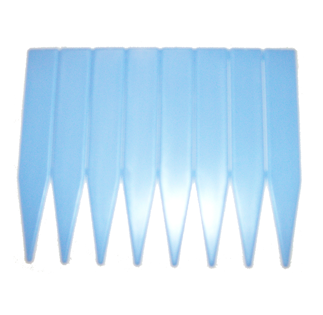 Plastic Label Inj Molded 4" x 5/8" Blue - 1000 per box