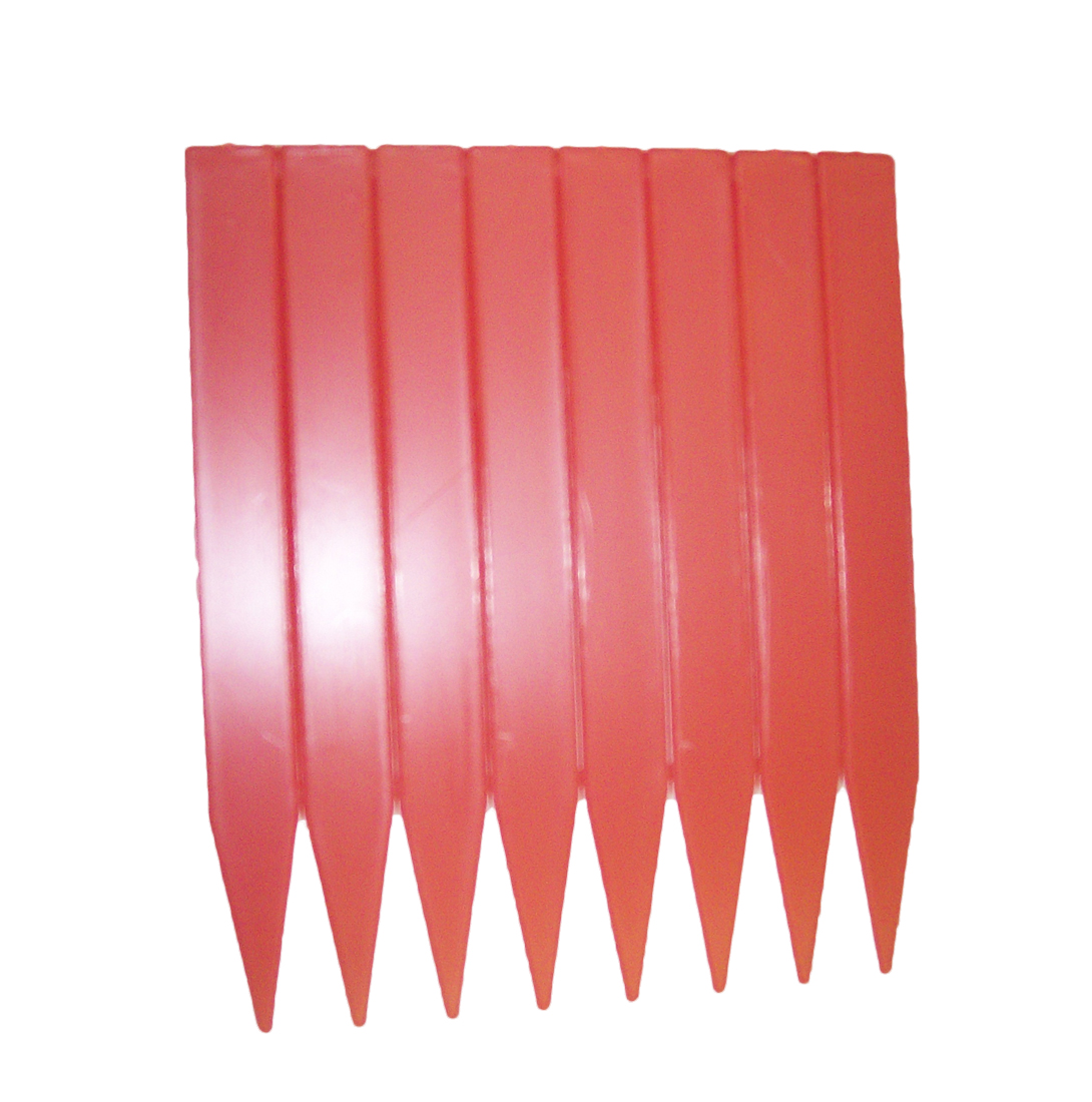 Plastic Label Inj Molded 6" x 5/8" Red - 1000 per box