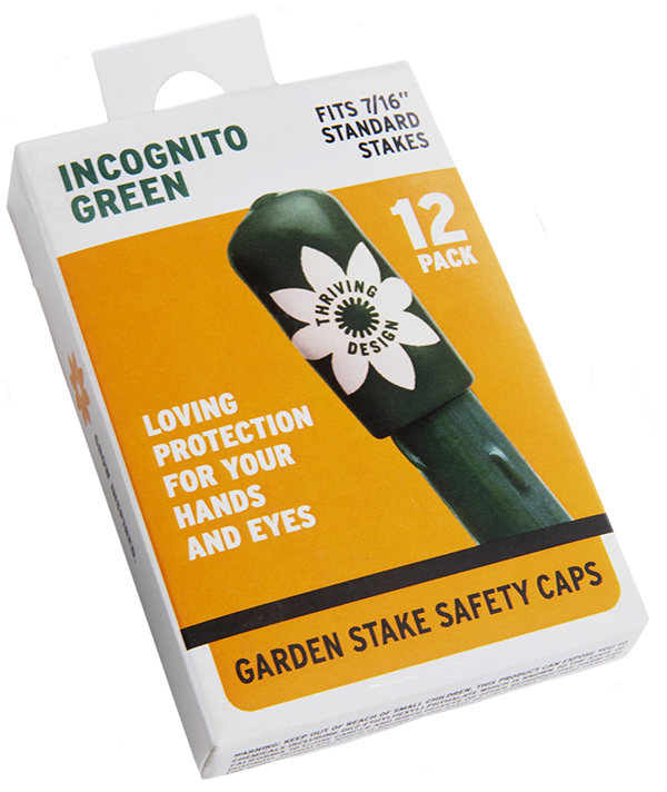 Stake Safety Caps, Incognito - 12 per pack, 12 packs per case