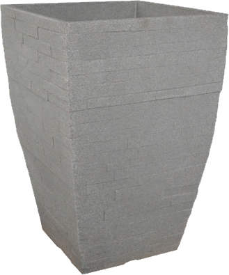 Minas Stone Planter 19" x 28" White Wash - 2 per pack
