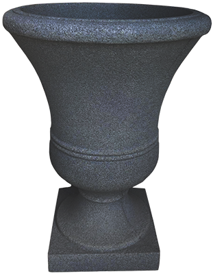 Traditional Round Urn 15" x 25" Charcoal - 2 per pack