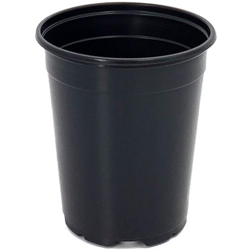 4.70 Deep Round Pot Coex Black - 960 per case