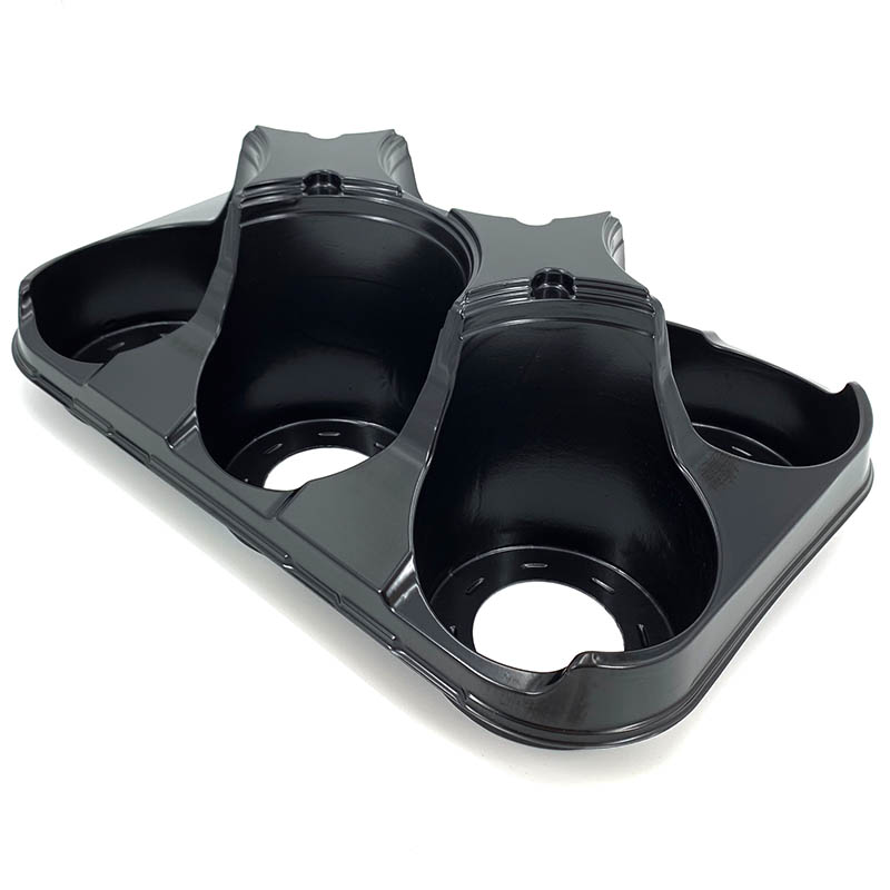 6 Count Tray for 6.30 Round Pot Black - 60 per case