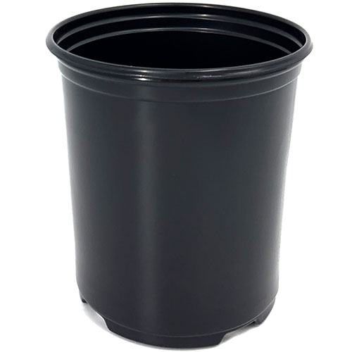 6.30 Round Pot Coex Black with Tag Slot - 10,710 per pallet