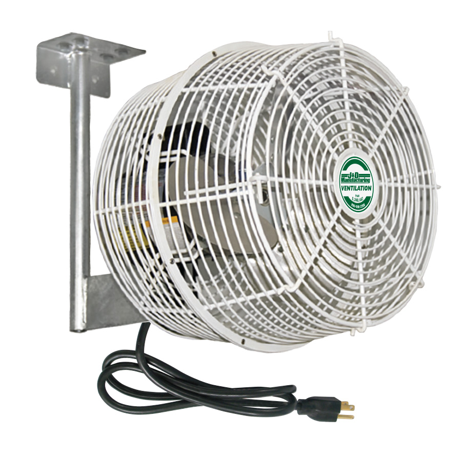 Green Breeze 24" White Fan with Bracket and Cord