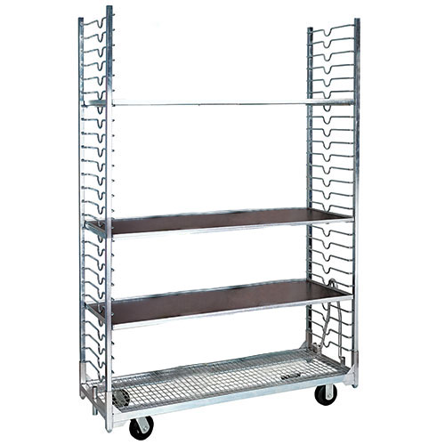 Grower Ladder Transport Cart with 4 Solid Shelves 21" x 56"