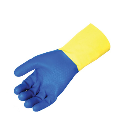 Blue Yellow Neoprene Gloves - Size 9