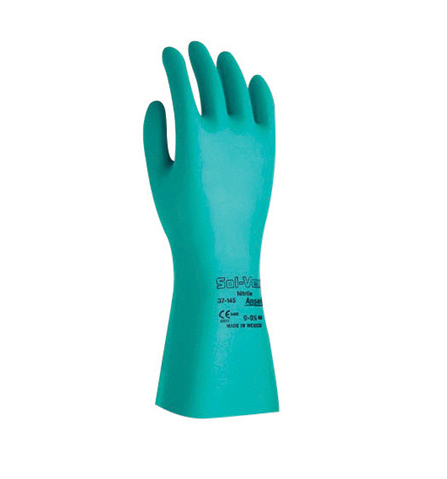 Nitrile 13" Unlined Gloves Green 15 mil Size 9 - Large