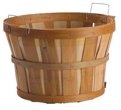 1/2 Bushel Wood Basket Natural - 12 per pack