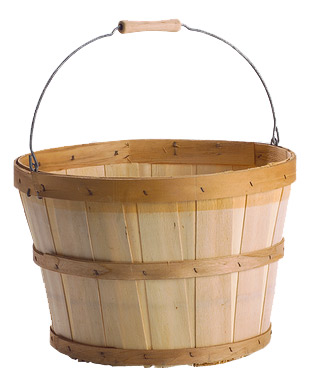 1/2 Bushel Picking Basket with Bail Handle Natural - 12 per pack
