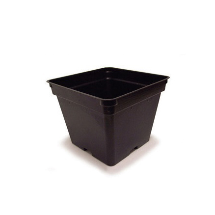 3.00 Square Deep Vacum Pot (Press Fit) Black - 800 per case