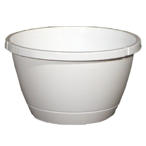 10.00 Basket Traditional Saucerless White - 50 per case