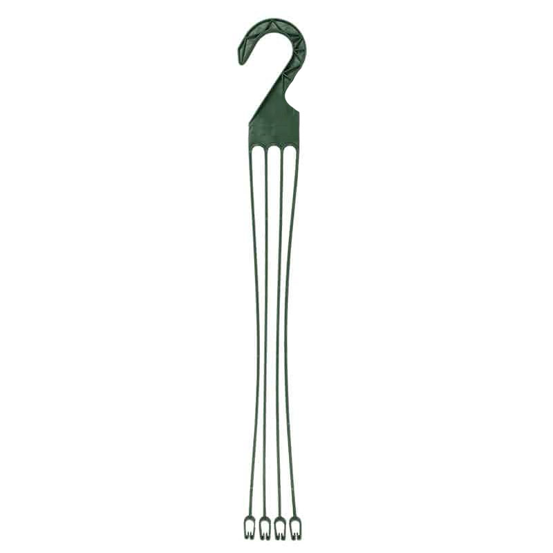 23.75 Inch Four Prong Hanger in Green - 25 per bag