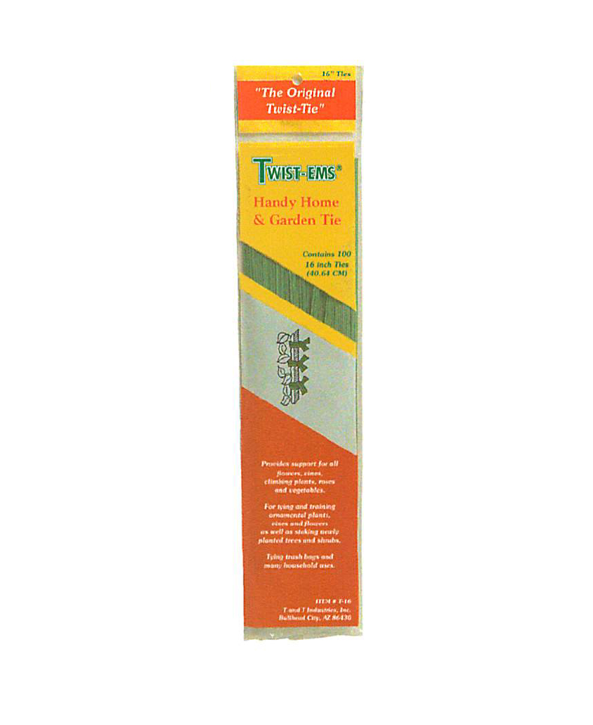 T16 Twist-Ems Paper Ties 0.25"x 16" 100/pkg
