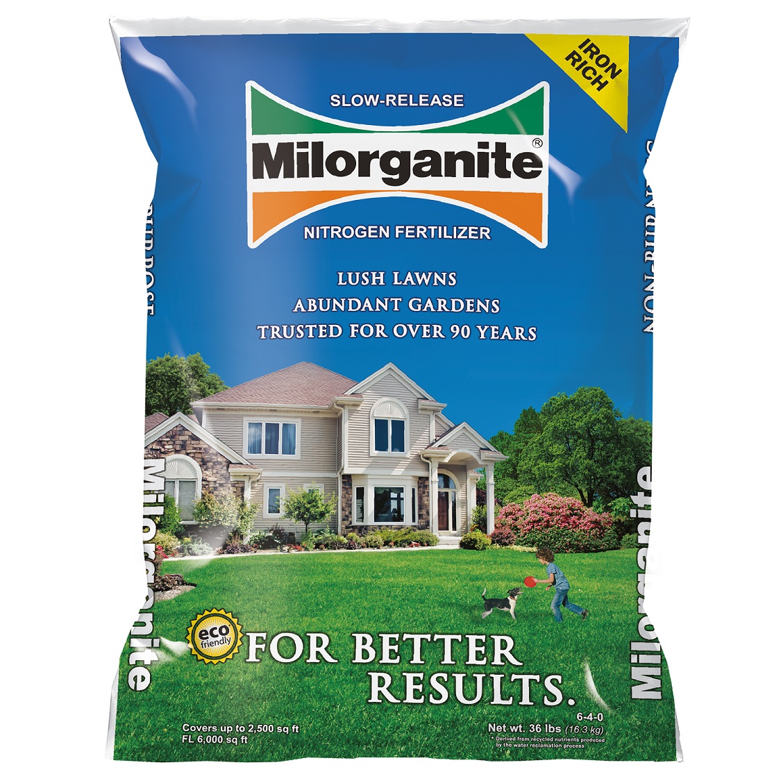 Retail Milorganite 36 lb bag 5-4-0