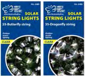 35LED Solar Lights Clr Butter/Dragonfly - 20 per case