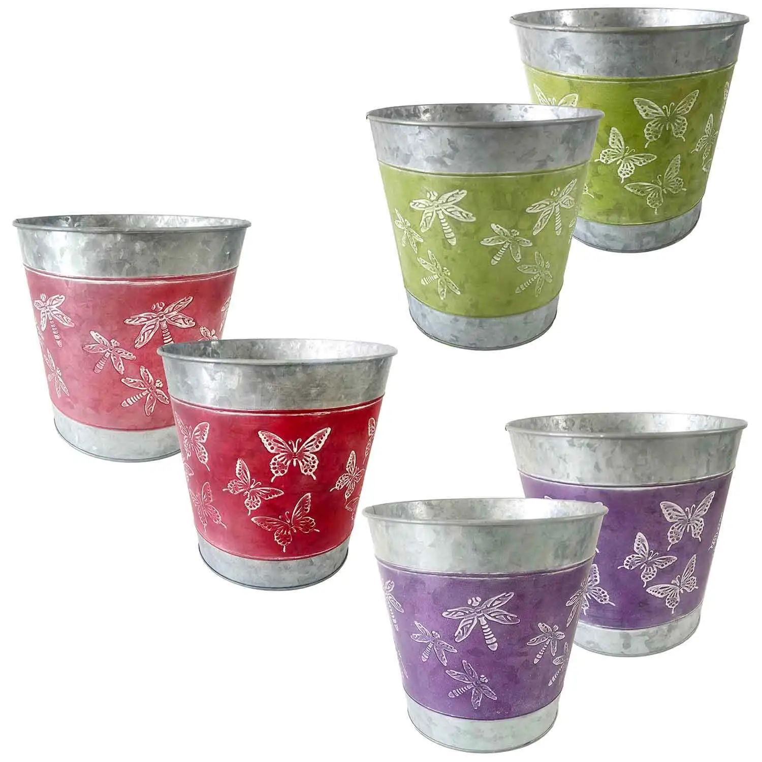 VCS Planter Pail 9.00 Butterfly / Dragonfly - 12 per case